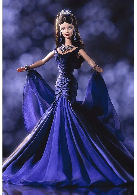 Barbie Queen of Sapphires (safírová královna) s krystaly Swarovski - rok 2000