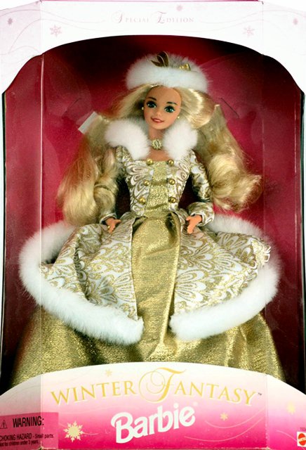 Barbie Winter Fantasy blonde (rok 1995) - poškozený obal