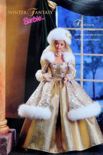 Barbie Winter Fantasy blonde (rok 1995) - poškozený obal