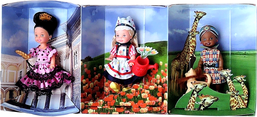 Barbie Kelly - Friends of the World - Spain + The Netherlands + Kenya - chybějící krabička