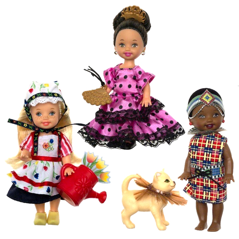 Barbie Kelly - Friends of the World - Spain + The Netherlands + Kenya - chybějící krabička