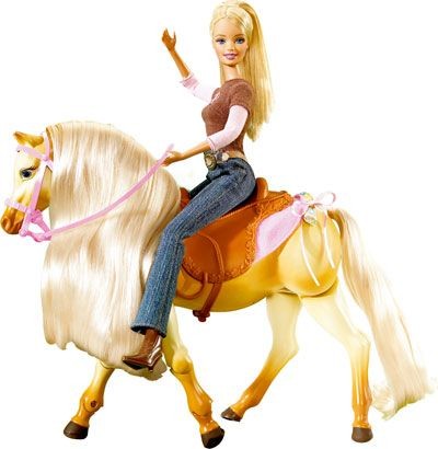 Barbie - Chodící kůň + panenka Barbie