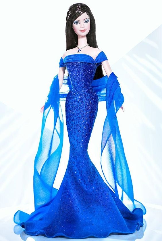 Barbie September Sapphire Brunette (září) - Birthstone Collection, rok 2003