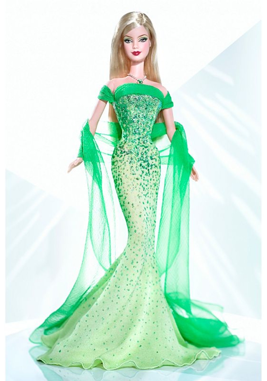 Barbie August Peridot Blonde (srpen) - Birthstone Collection - r. 2003