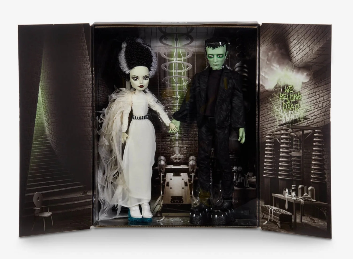 Frankenstein & Bride of Frankenstein Monster High Skullector Doll Set, rok 2022