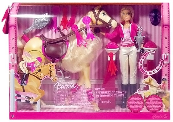 Barbie + skákací kůň