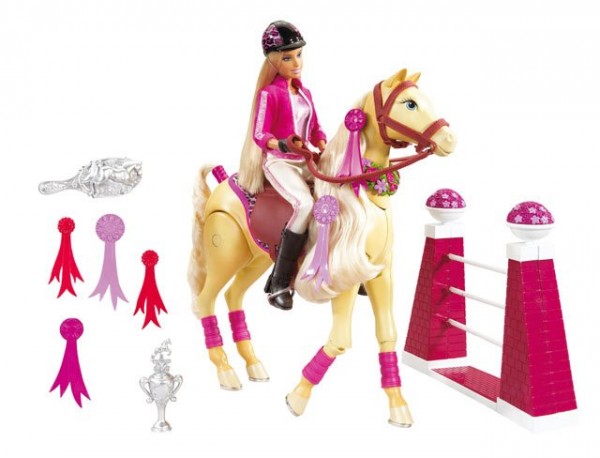 Barbie + skákací kůň