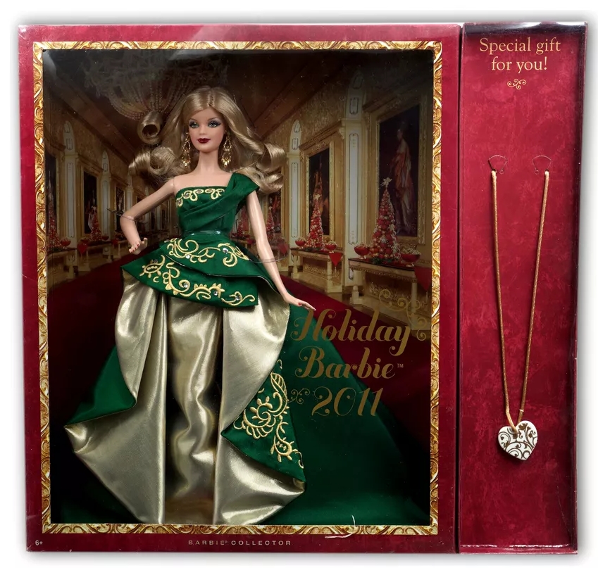 Barbie Holiday 2011 (Blonde) + dárek