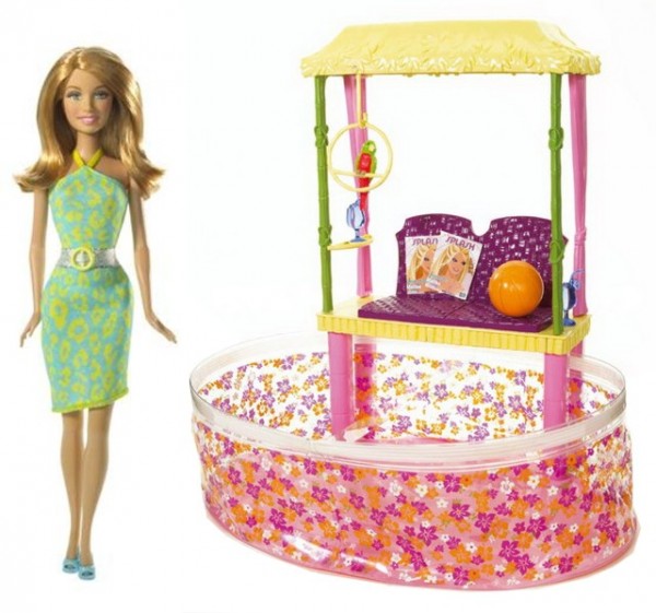 Barbie - Tropical beach bazén + Barbie Chic 2008