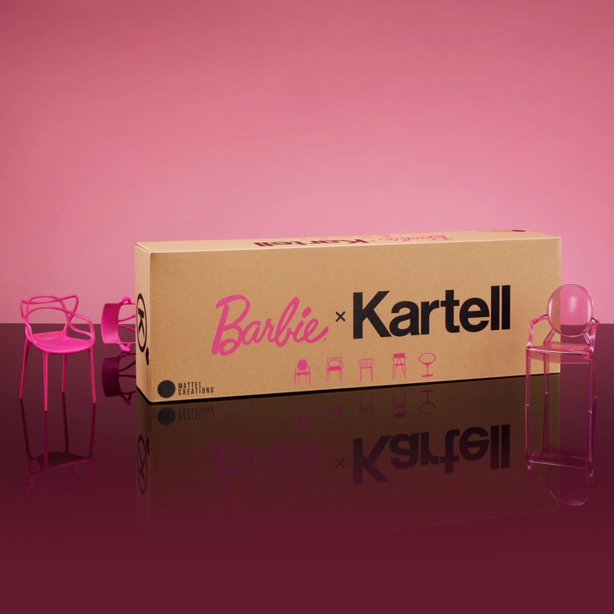 Barbie x Kartell 5dílný set židlí - rok 2024