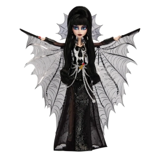 Monster High Skullector Elvira, Mistress of the Dark Doll, rok 2025 - HYV99